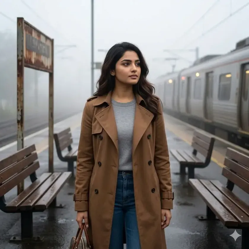 Train Platform Morning Photo Prompt